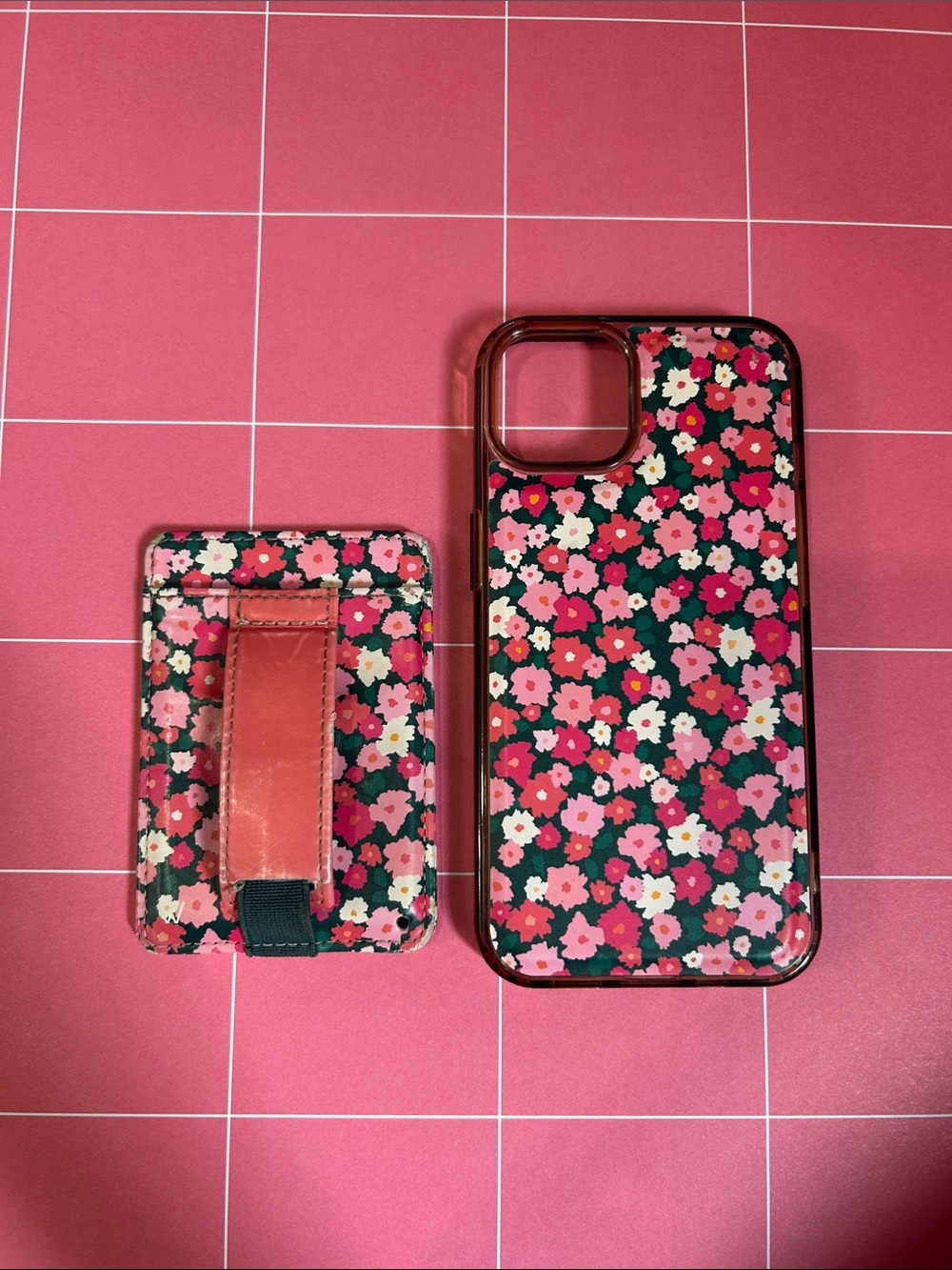 Walli floral iPhone 14 case with magnetic card holder